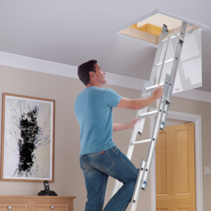 3 Section Aluminium Loft Ladder available through your local More Than Loft Ladders loft solutions expert